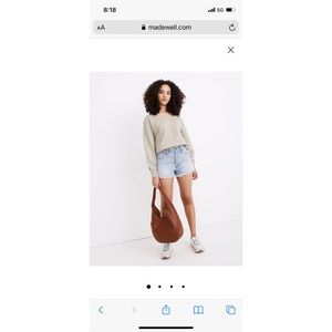 Madewell curvy relaxed denim shorts in cedarcroft wash NWT size 27